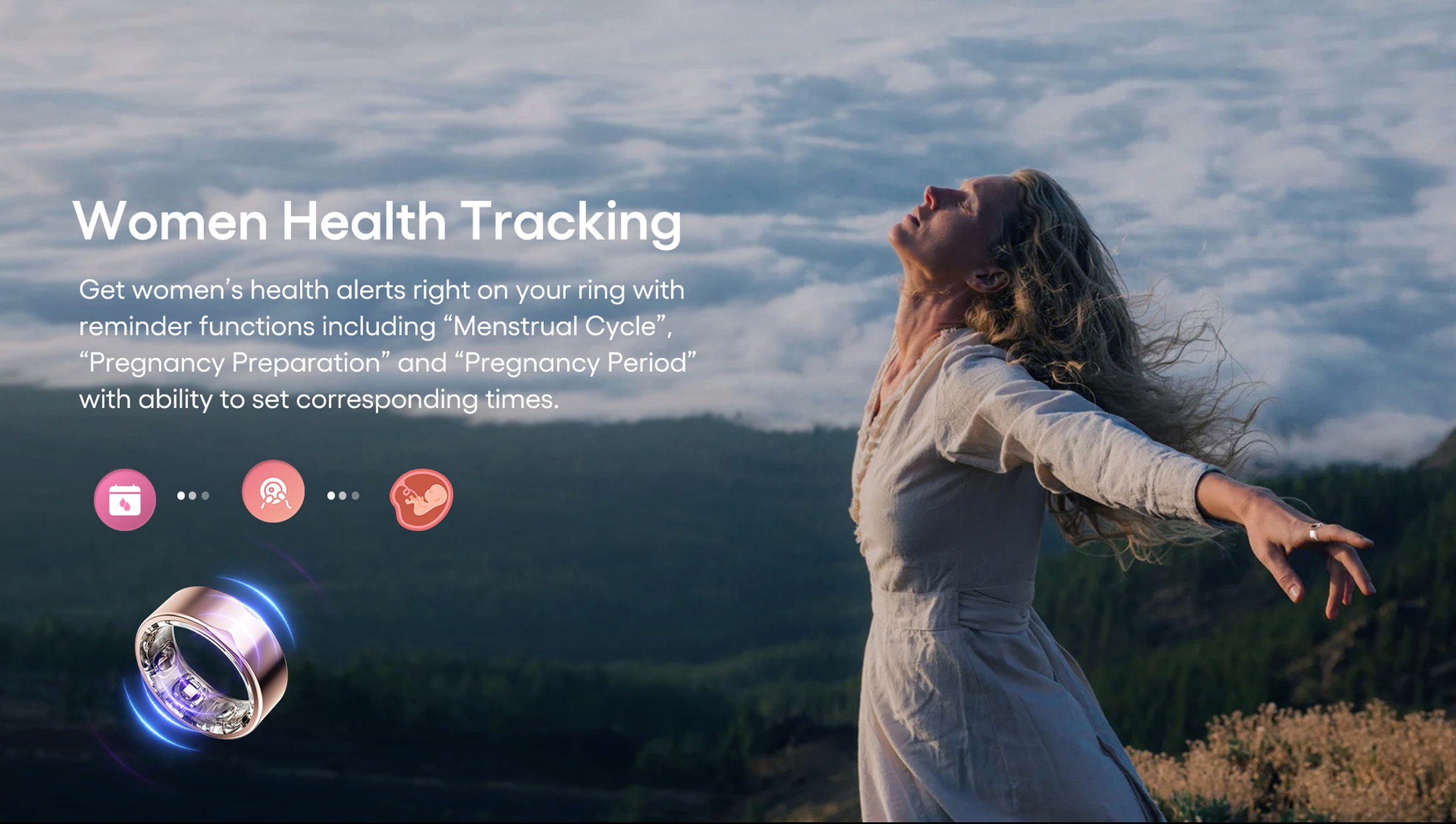 EZ Smart Ring Women_Health_Tracking